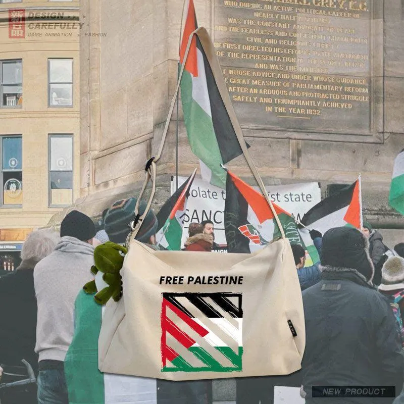 MAC139 Palestine Peace Crossbody Canvas Bag