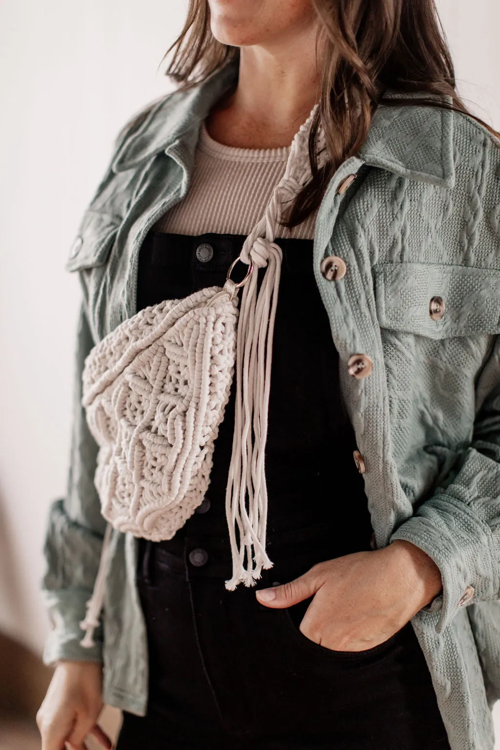 Macrame Belt Bag - Natural or Ivory