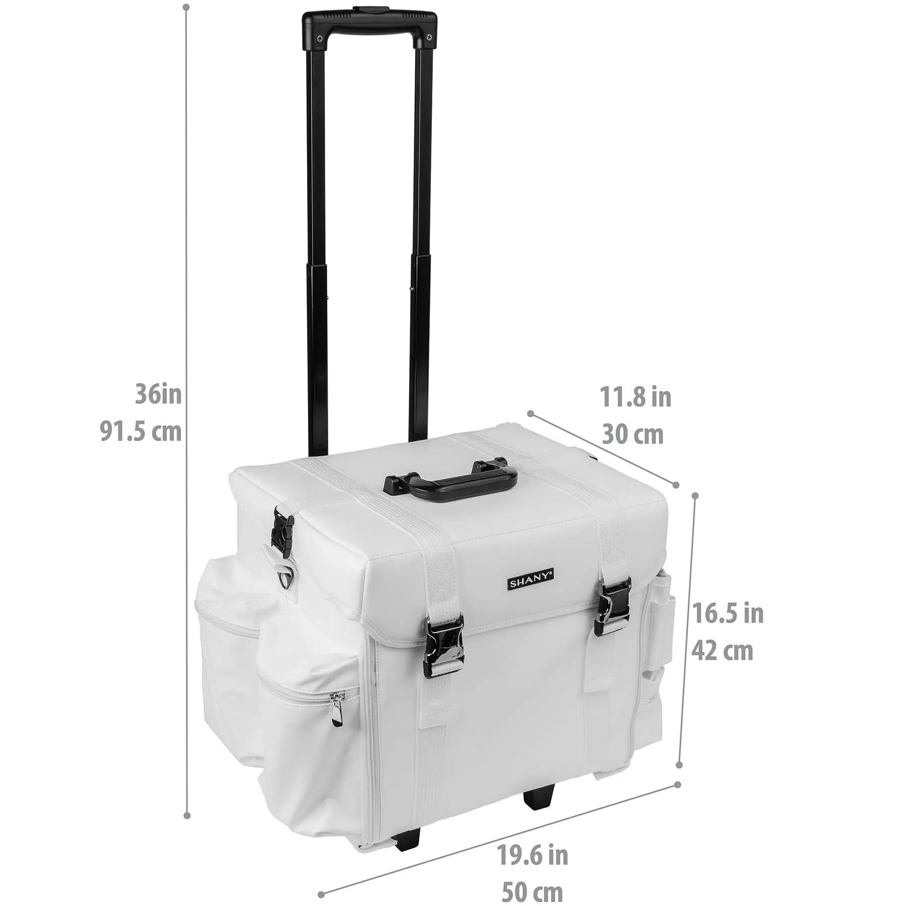 Makeup Artist Soft Rolling Trolley Cosmetic Case with Free Set of Mesh Bag