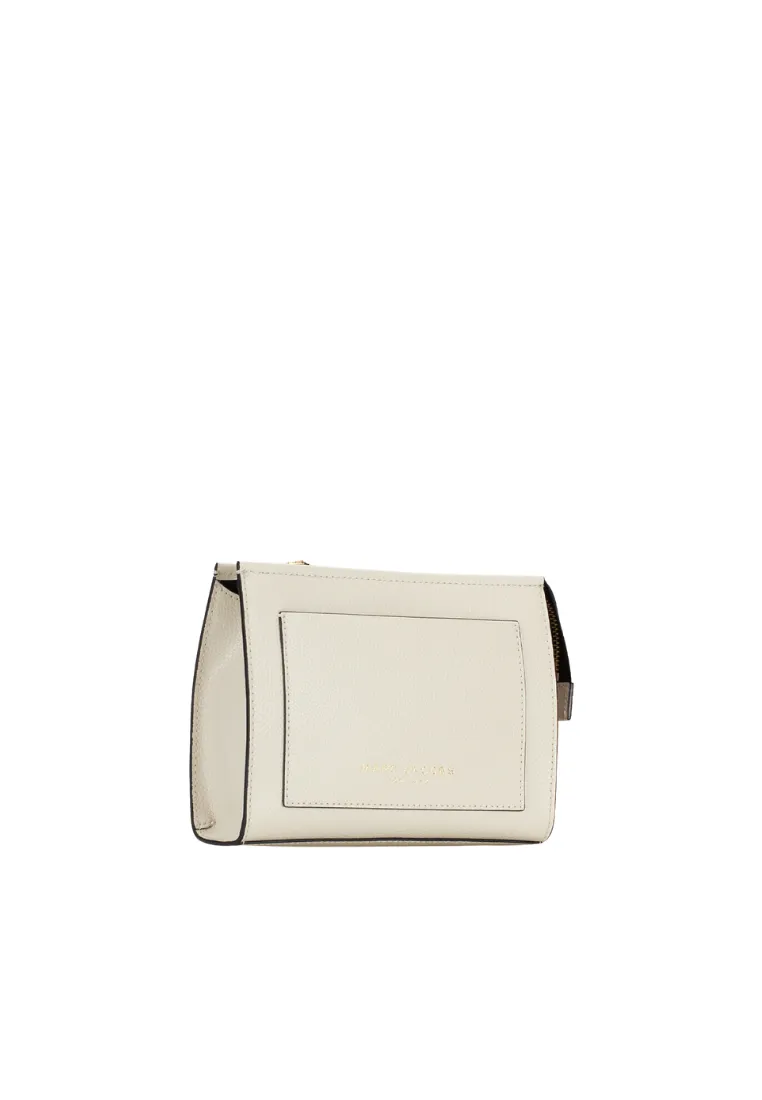 Marc Jacobs The Grind Cosmetic Bag Leather In Marshmallow S202L01PF22