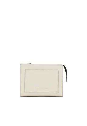 Marc Jacobs The Grind Cosmetic Bag Leather In Marshmallow S202L01PF22