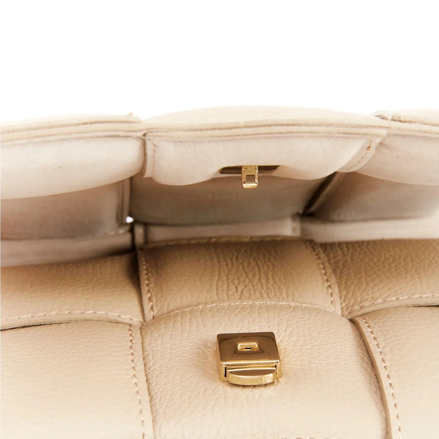 Margot Leather Woven Bag - Ivory