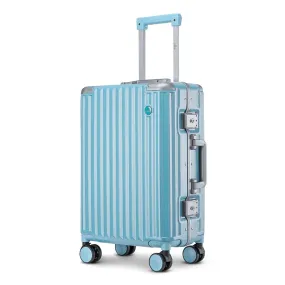 Medium: Polycarbonate Hard Case Suitcase with TSA Locks | Eight Wheels | 26 inch | Blush Pink