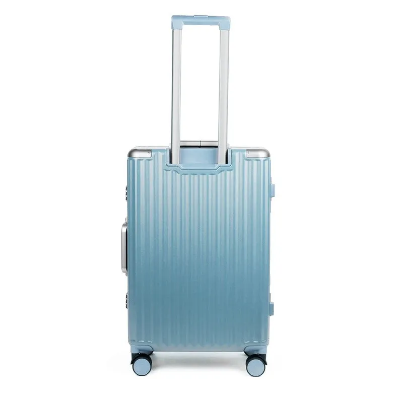 Medium: Polycarbonate Hard Case Suitcase with TSA Locks | Eight Wheels | 26 inch | Blush Pink