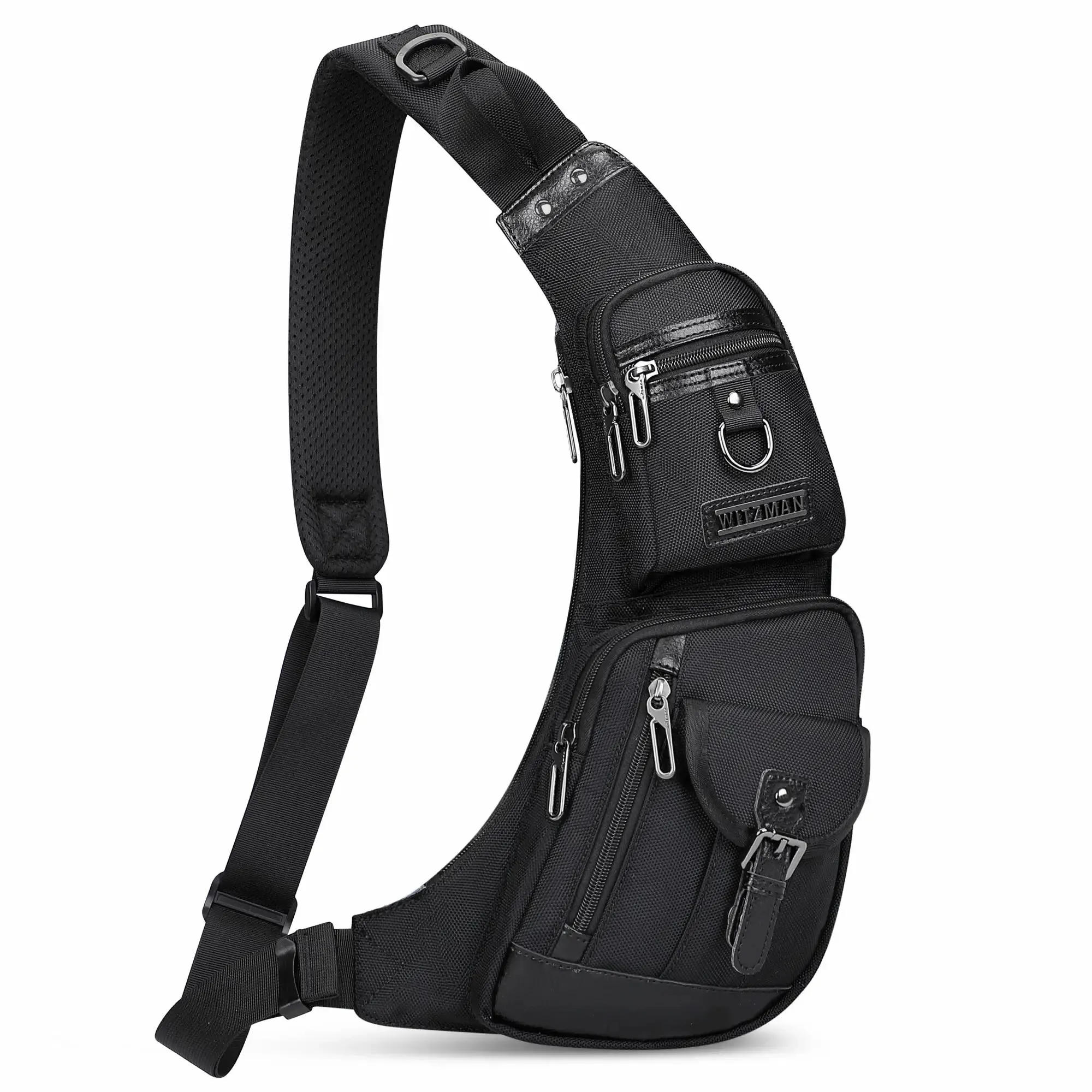 Men crossbody sling bag Travel Slim Chest Bag One Strap Lightweight Casual Daypack Crescent Bag