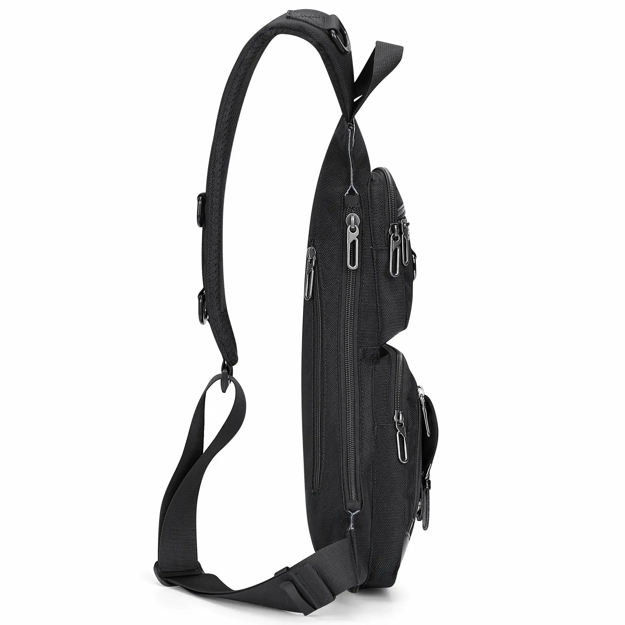 Men crossbody sling bag Travel Slim Chest Bag One Strap Lightweight Casual Daypack Crescent Bag