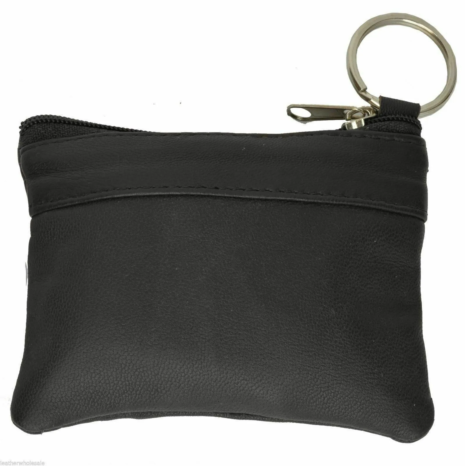 Men, Woman, Genuine Leather Coin Purse Cowhide Change Purse Coin Pouch, Key Ring