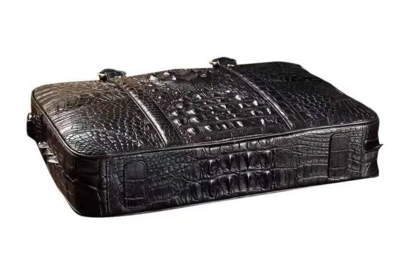 Men's Crocodile Leather Briefcase,Messenger Bags,Laptop Bags