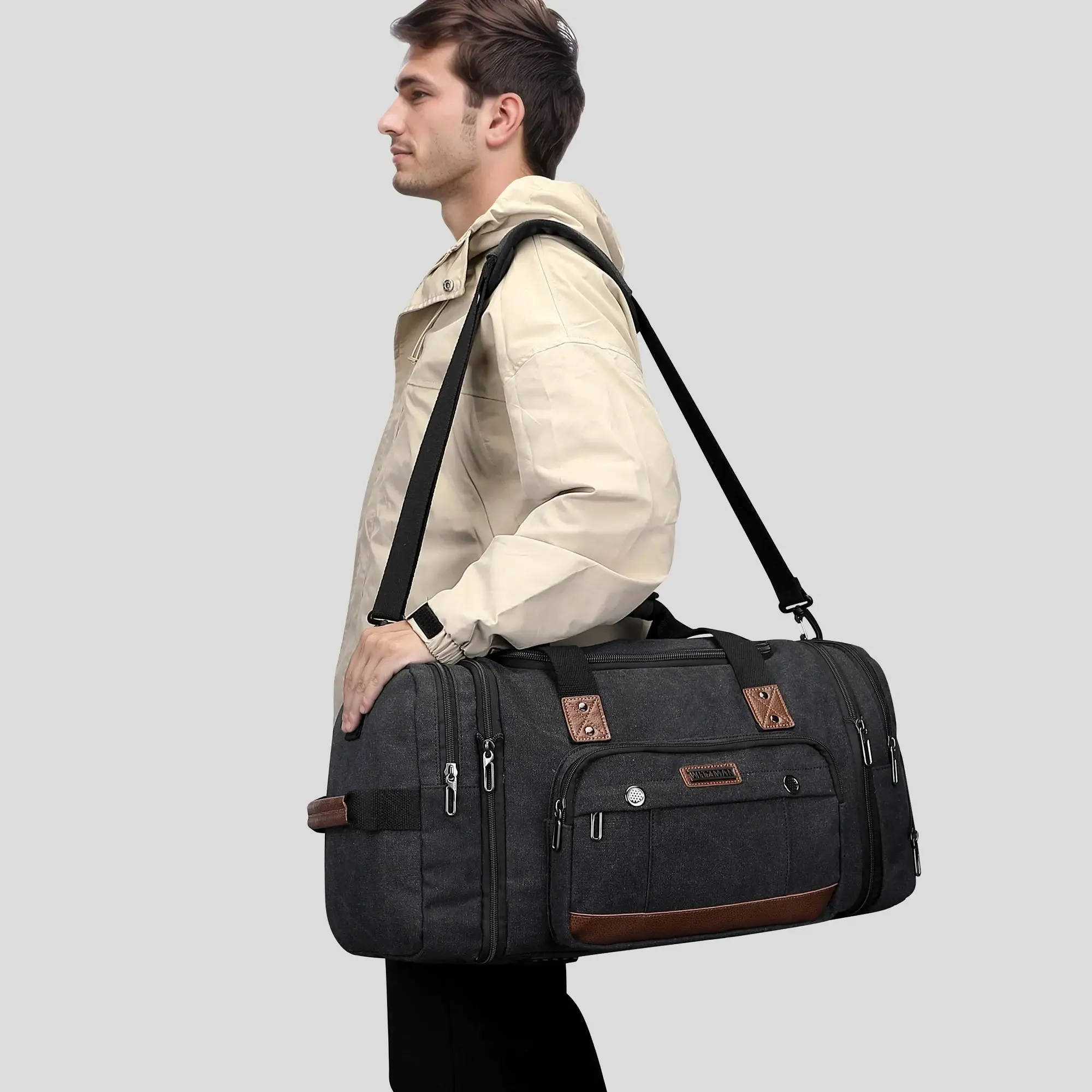 Mens Fashion Large Canvas Travel Duffle Bags