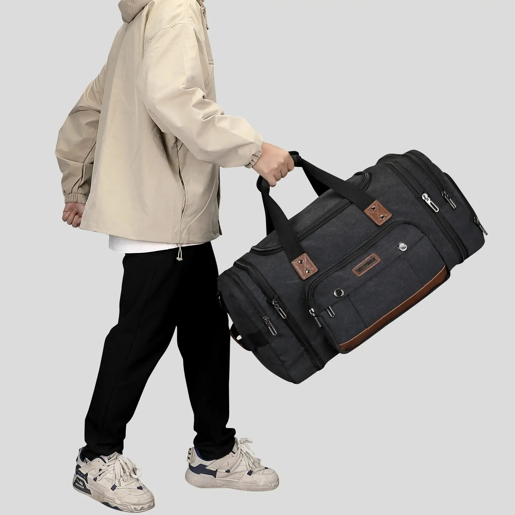 Mens Fashion Large Canvas Travel Duffle Bags