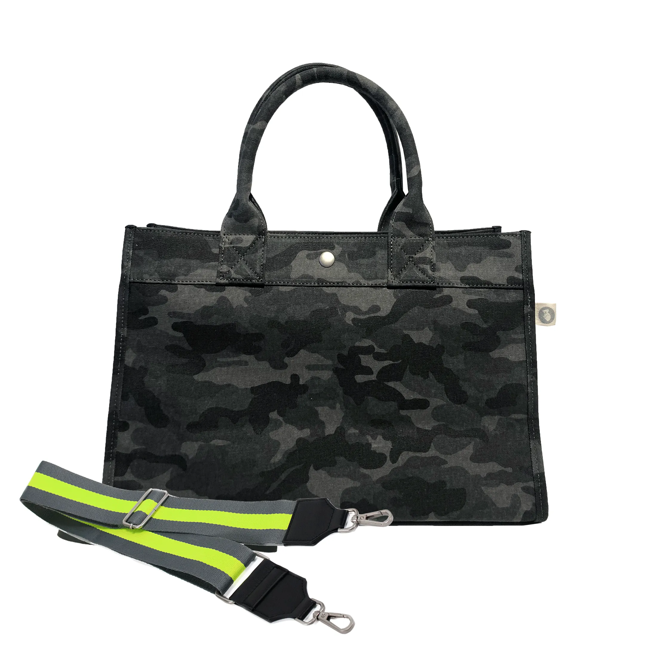 Midi East West Bag: Black Camouflage