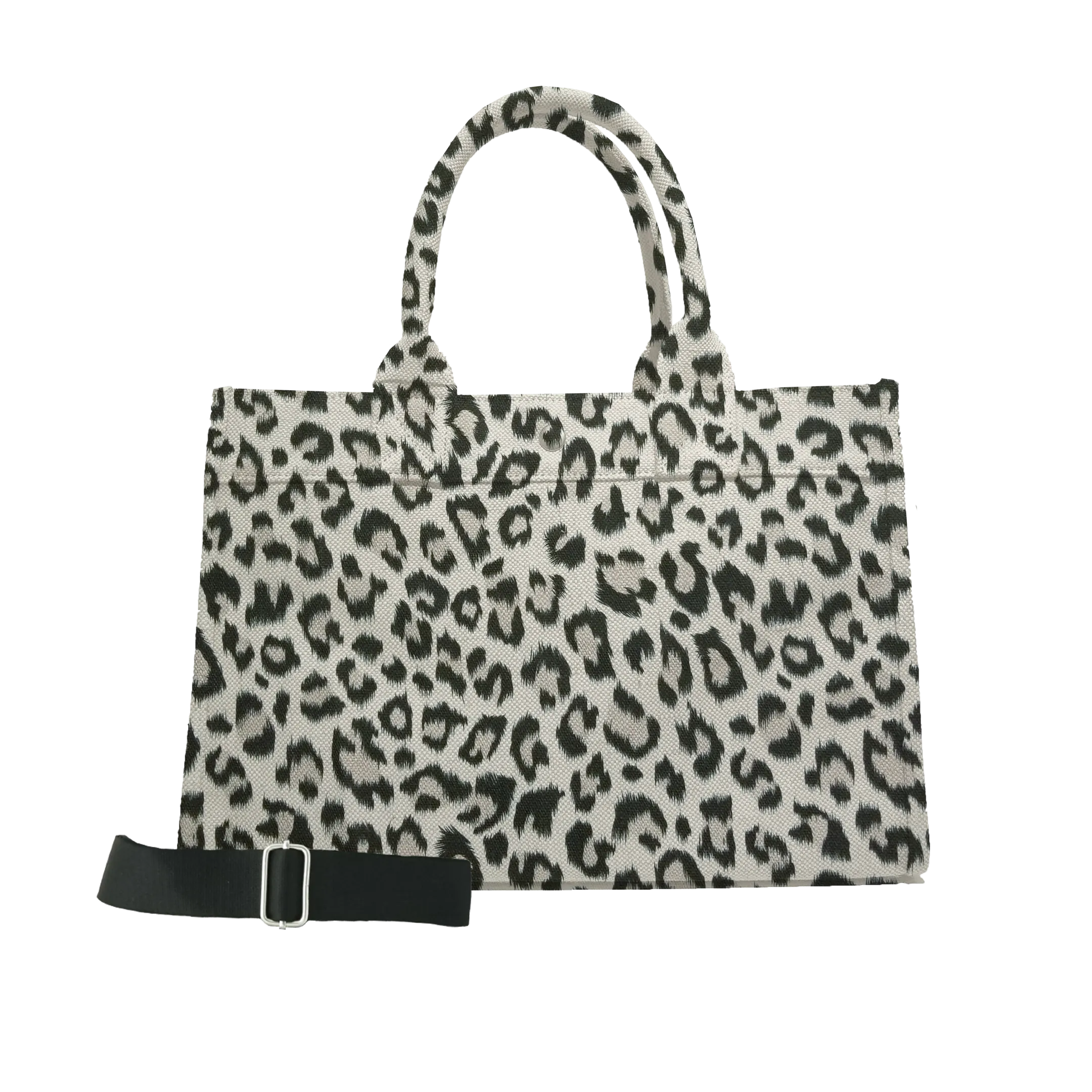 Midi East West Bag: Leopard with Color Stripes