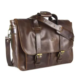 Montana Portfolio XL Briefcase Legal Size in Chocolate Leather