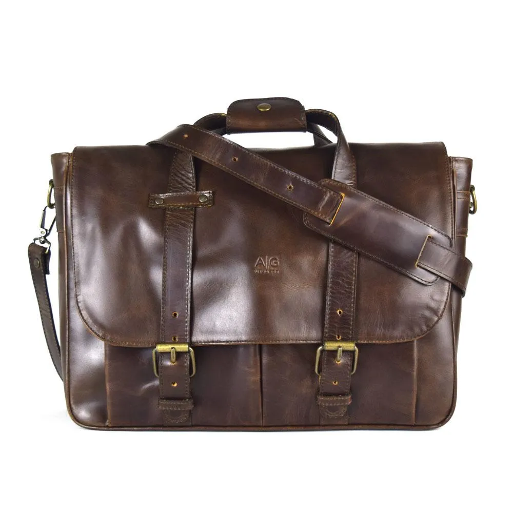 Montana Portfolio XL Briefcase Legal Size in Chocolate Leather