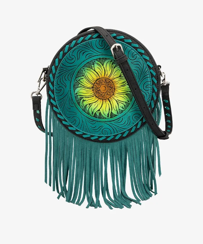 Montana West Circle Fringe Crossbody Purse