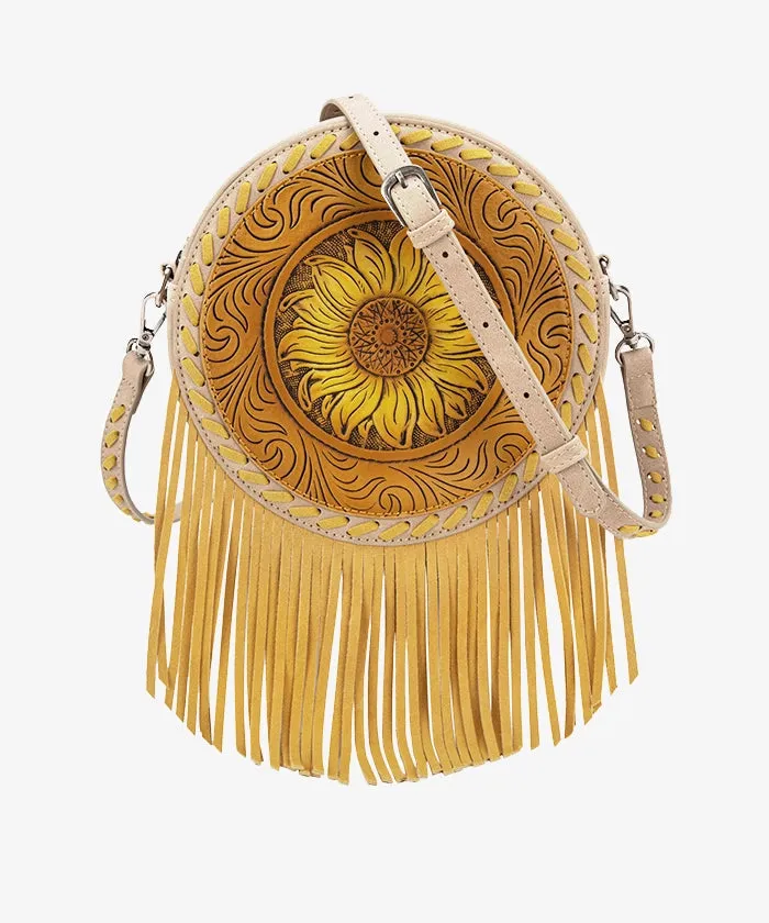 Montana West Circle Fringe Crossbody Purse