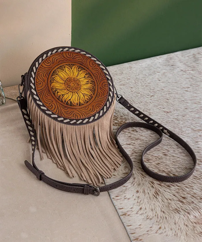 Montana West Circle Fringe Crossbody Purse