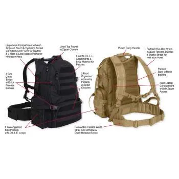 Multi-Chamber MOLLE Assault Pack