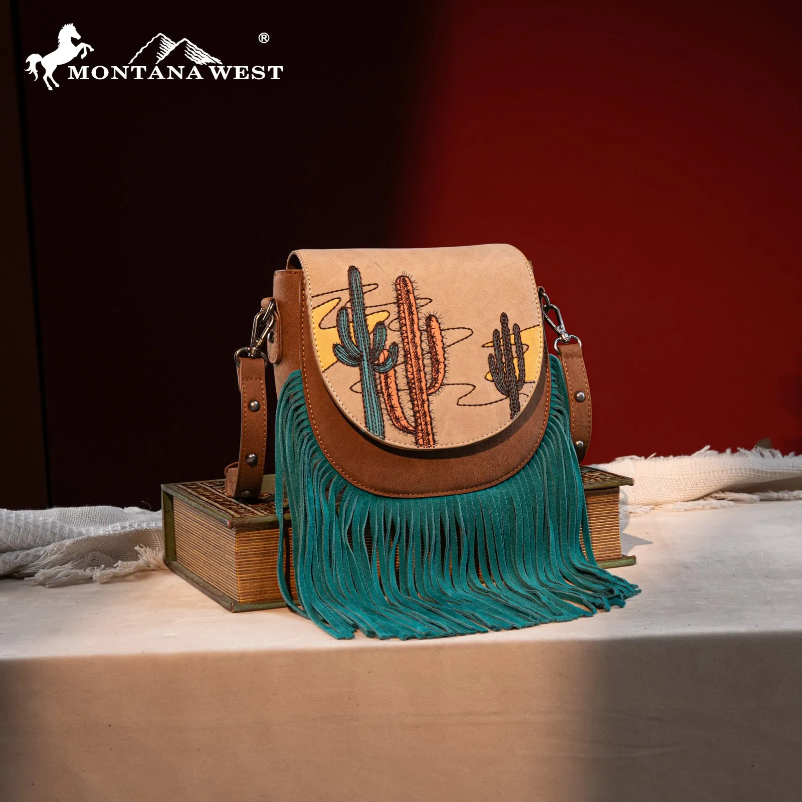 MW1309-8360  Montana West Embroidered Collection Crossbody Bag