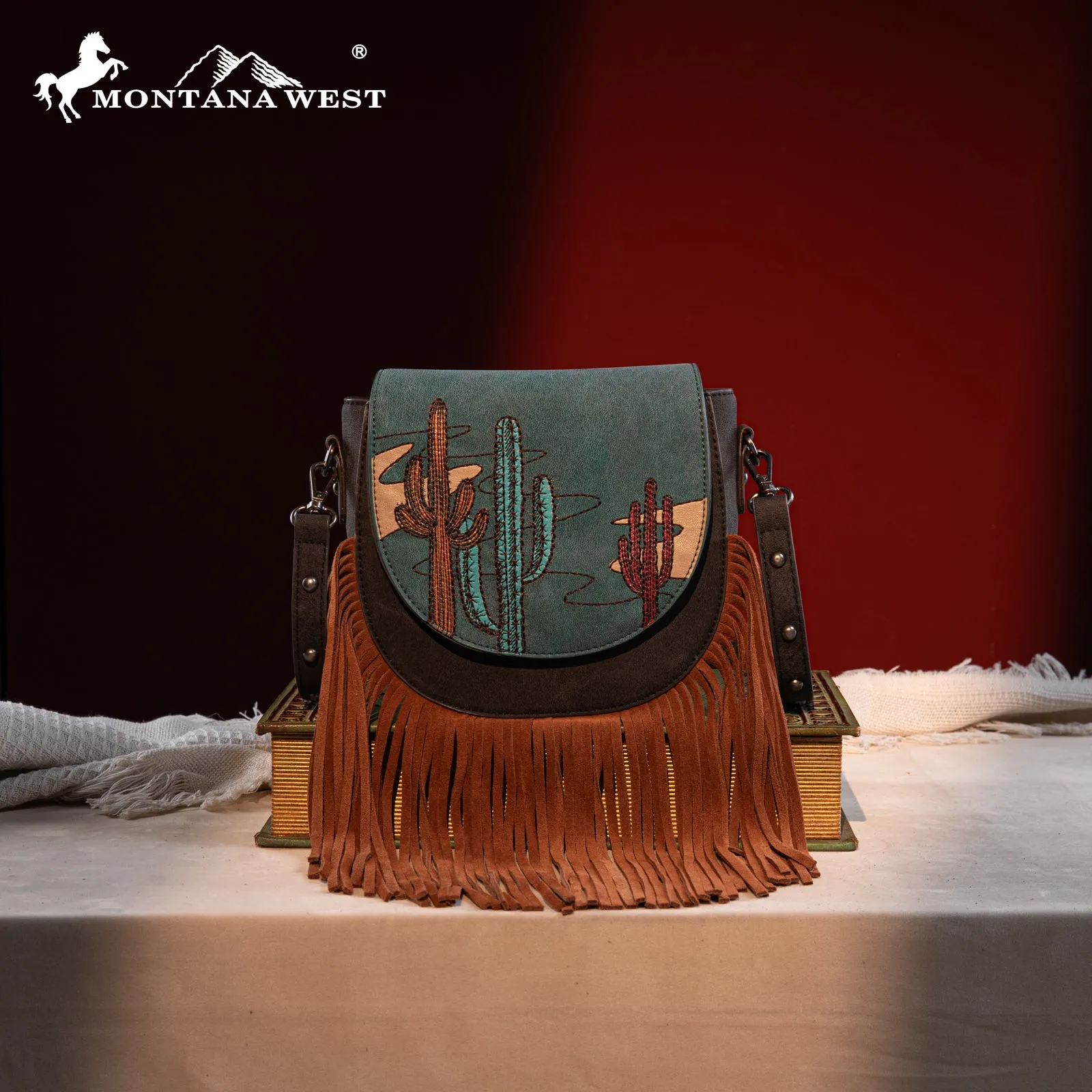 MW1309-8360  Montana West Embroidered Collection Crossbody Bag