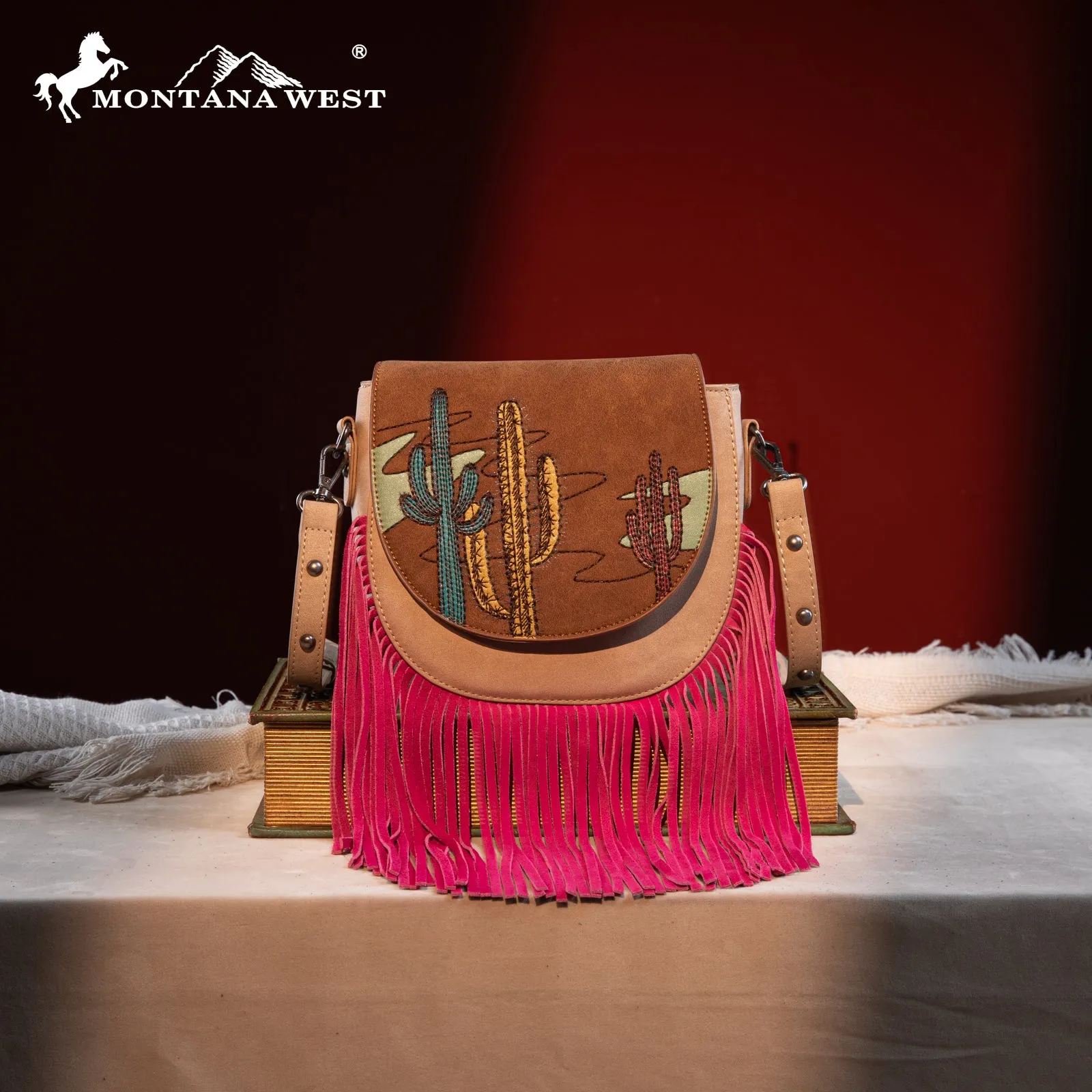 MW1309-8360  Montana West Embroidered Collection Crossbody Bag