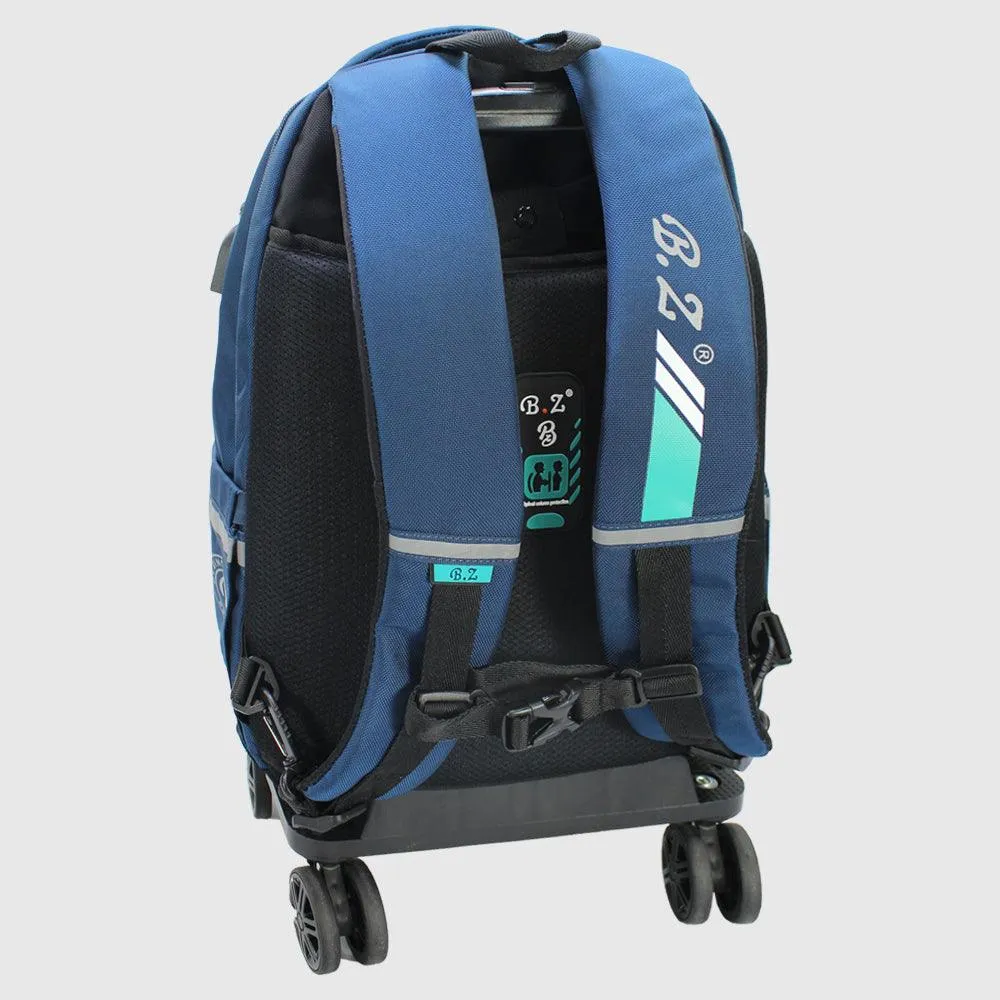 Navy 18 Inches Trolley Backpack   Pencil Case