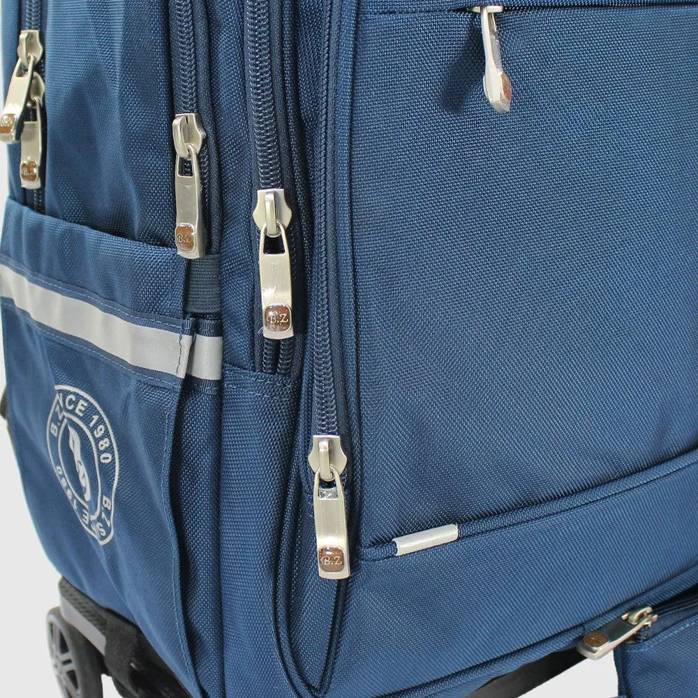 Navy 18 Inches Trolley Backpack   Pencil Case