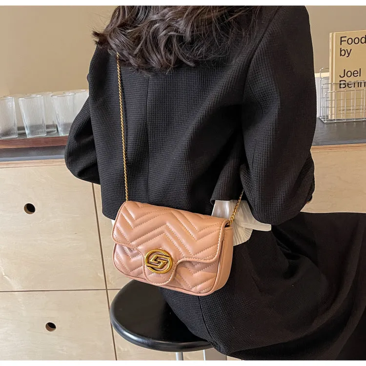 New fashion rhombus versatile shoulder bag soft leather dopamine light luxury crossbody bag