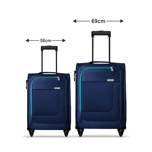 OPTIMA Prion Softside Expandable Roller Luggage, Blue, 2-Piece Set (20/24)