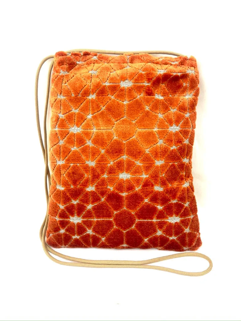 Patch Purse in Sculptured Orange Chenille