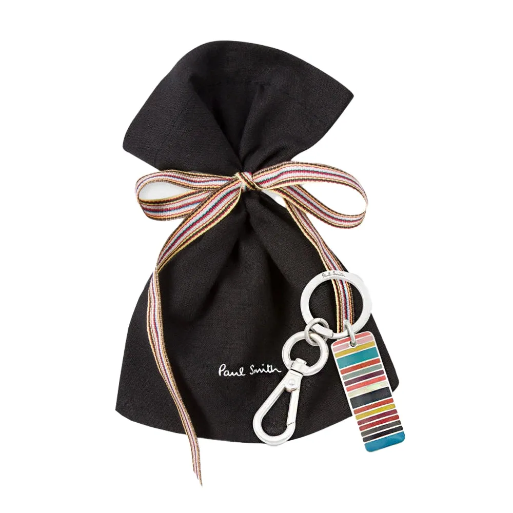 PAUL SMITH Key Ring Signature Stripe - Multi Coloured