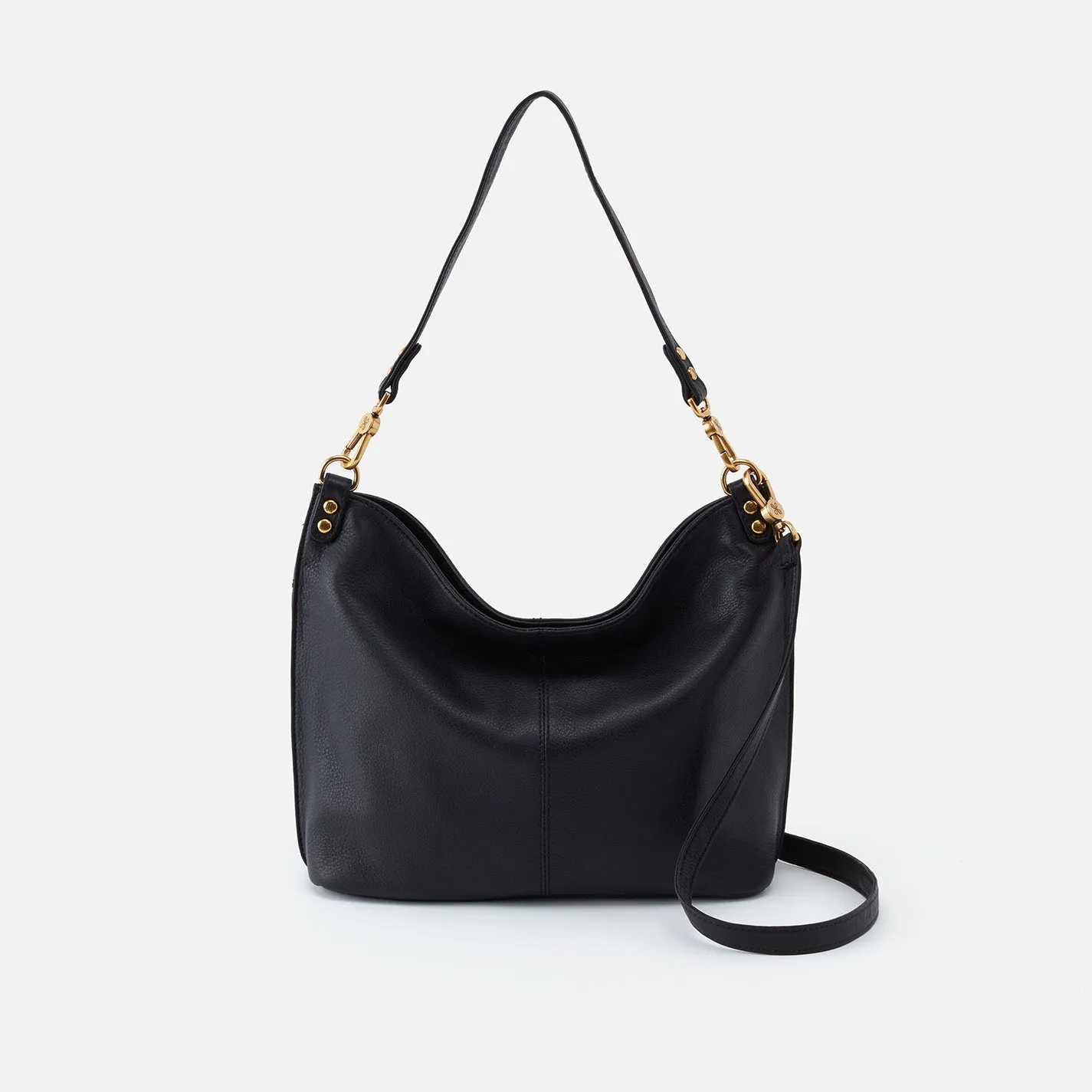 Pier Shoulder Bag In Pebbled Leather - Black