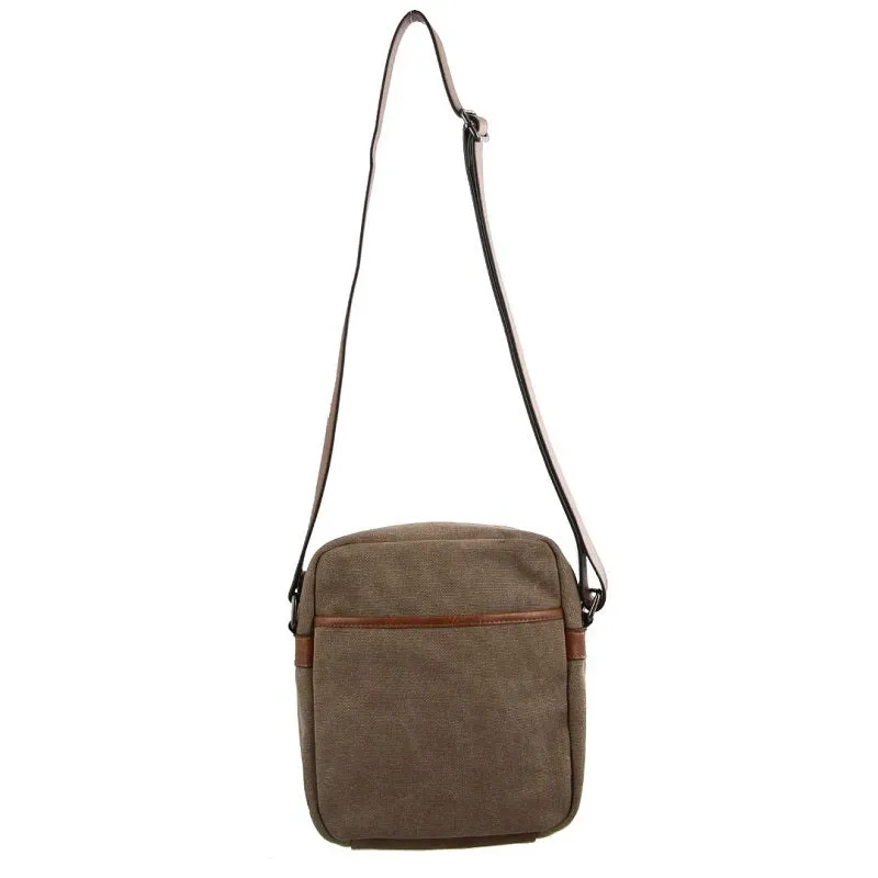 Pierre Cardin - PC2580 Canvas Crossbody Bag - Brown