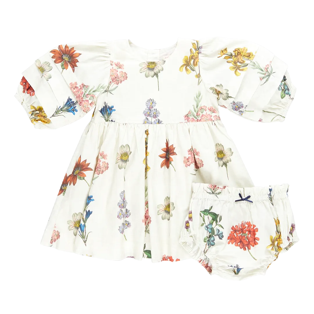 Pink Chicken Baby Girls Brooke Dress Set - Notebook Botanical