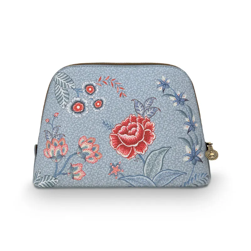 PIP Studio Flower Festival Light Blue Triangle Cosmetic Bag