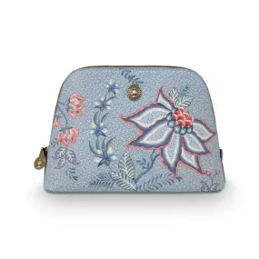 PIP Studio Flower Festival Light Blue Triangle Cosmetic Bag