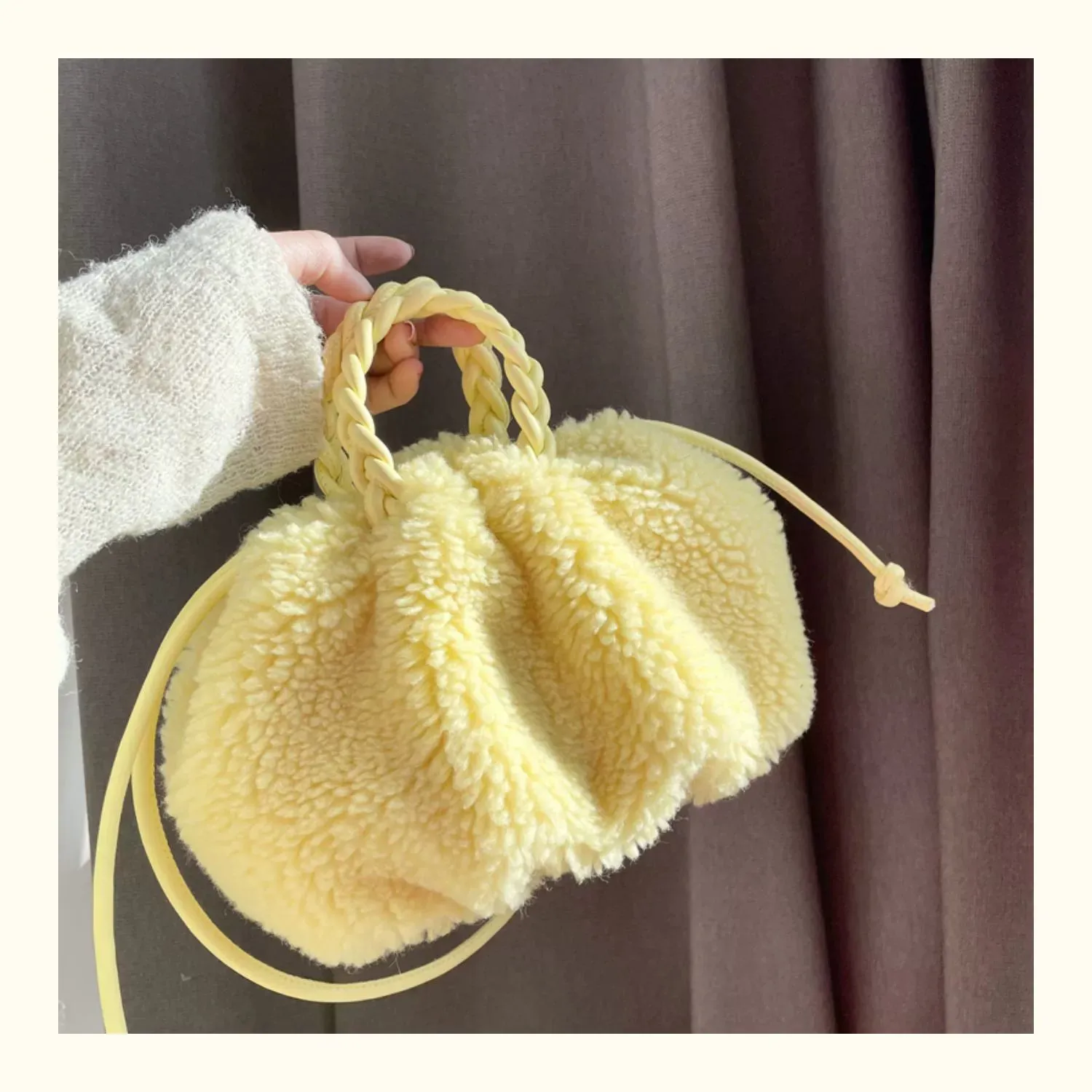 Plush Pumpkin Crossbody Bag