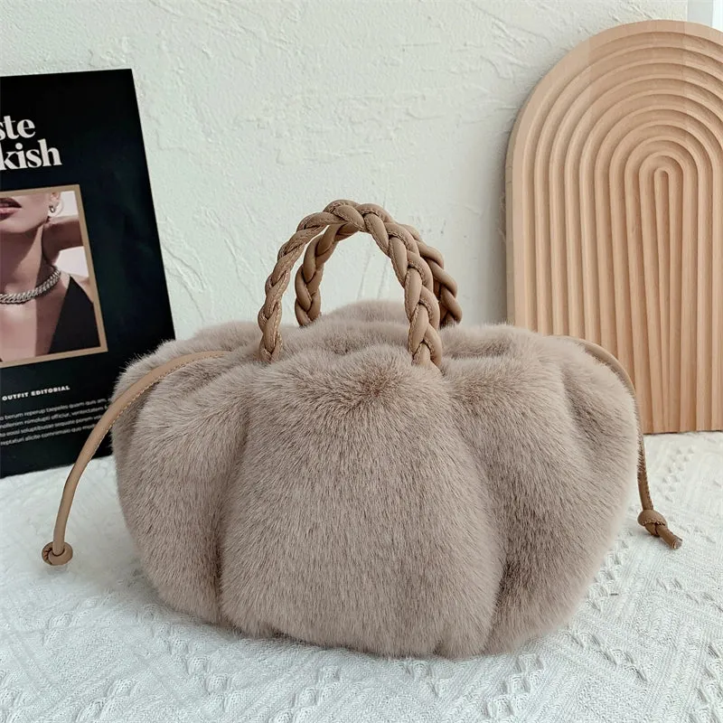 Plush Pumpkin Crossbody Bag