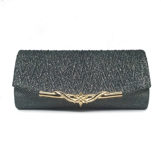 Polyester Party Banquet Glitter Clutch Bag For Girls