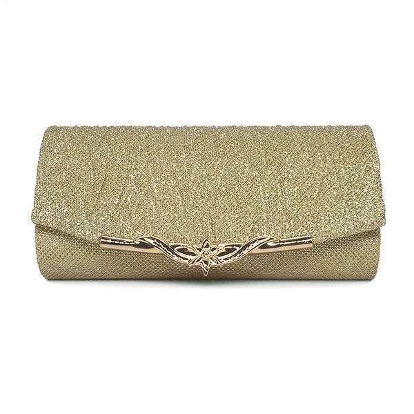 Polyester Party Banquet Glitter Clutch Bag For Girls