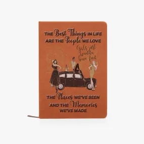 PU Leather Journal Notebook, Girls Just want to have fun, Car, The best things