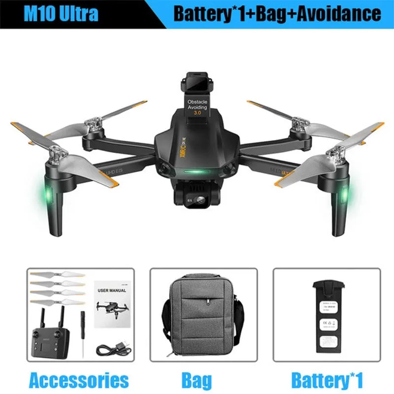 RC Drone XMR/C M10 Ultra 4K 3-Axis EIS Gimbal 360° Obstacle Avoidance 5G WIFI GPS 5KM FPV Brushless Foldable Quadcopter