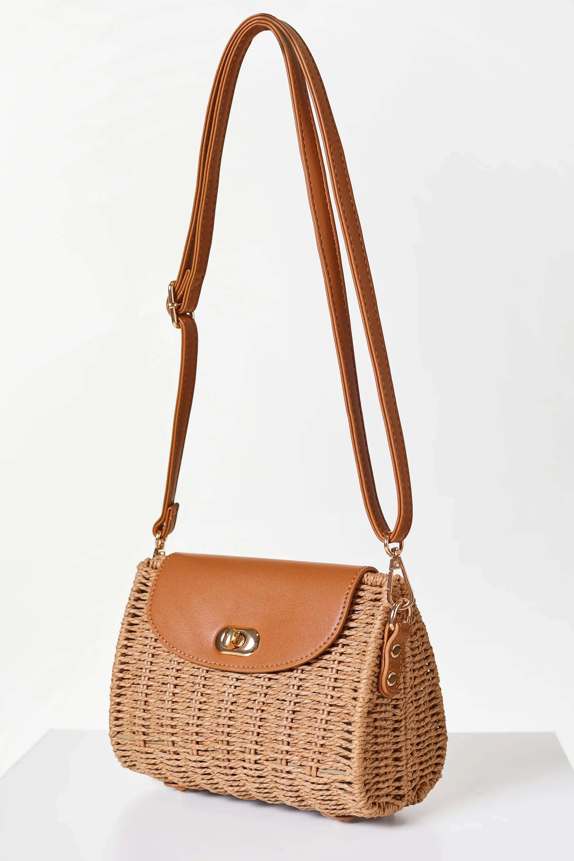 Renata Tan Woven Purse