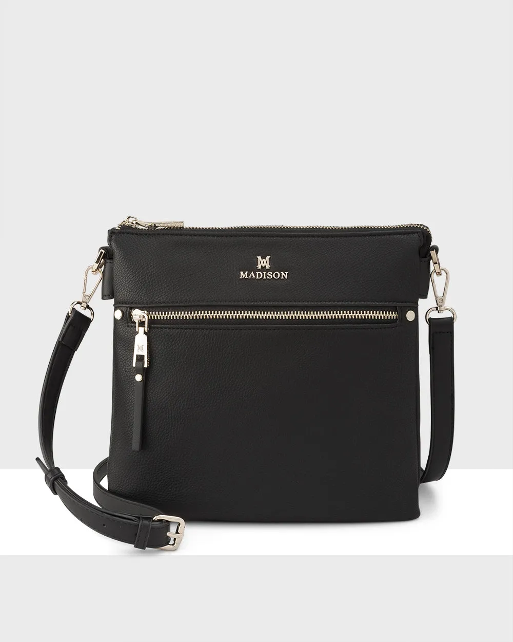 Renee Zip Top 2 Compartment Crossbody Bag   Graphic Bag Strap