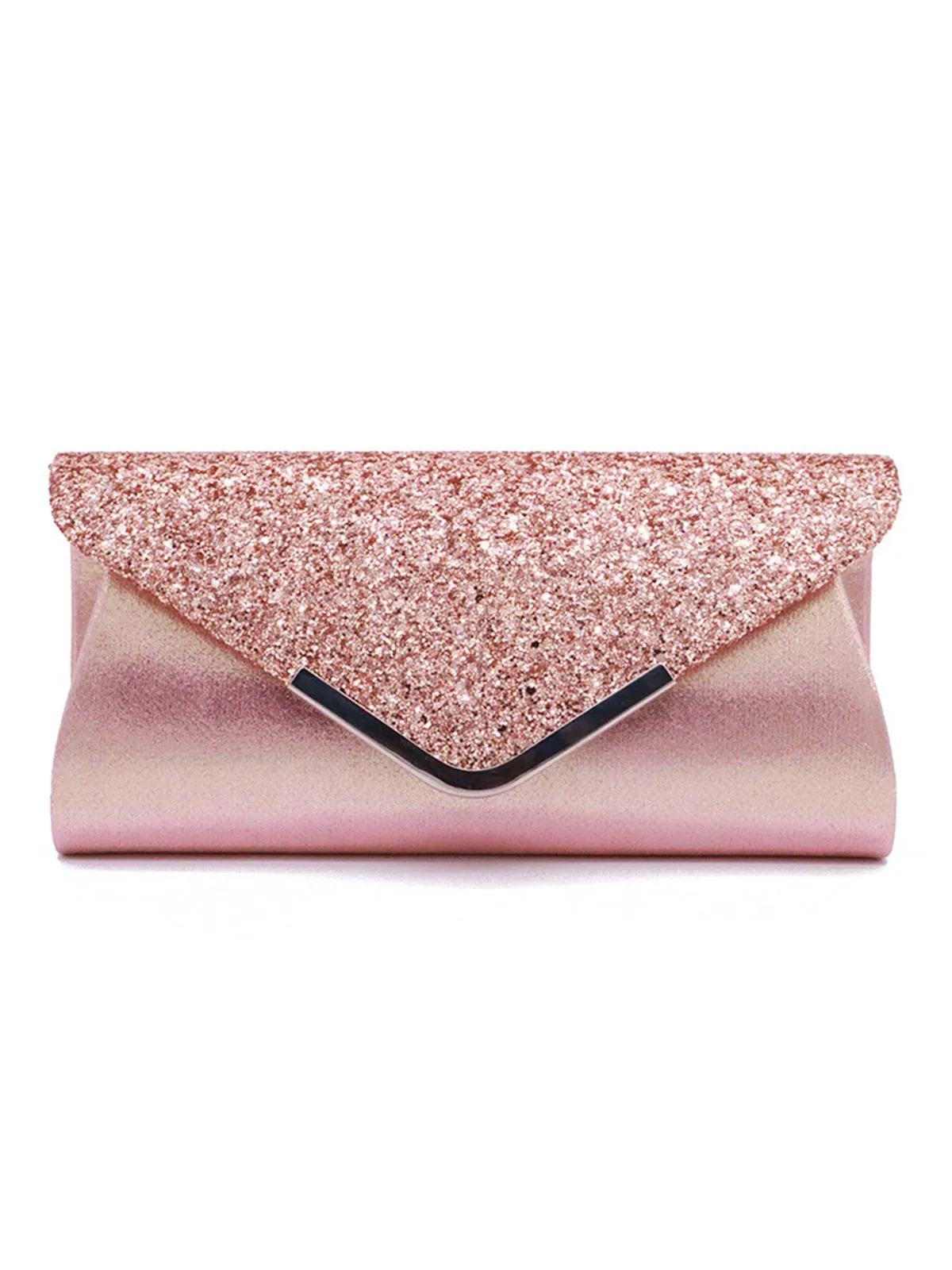 Retro Sequined Leather Evening Clutch