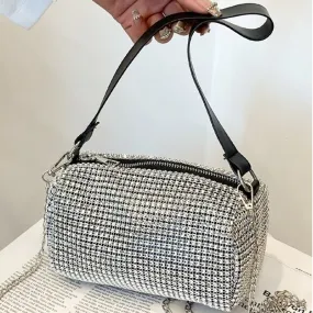 Rhinestone Bags For Women Handbags Chain Square Bag