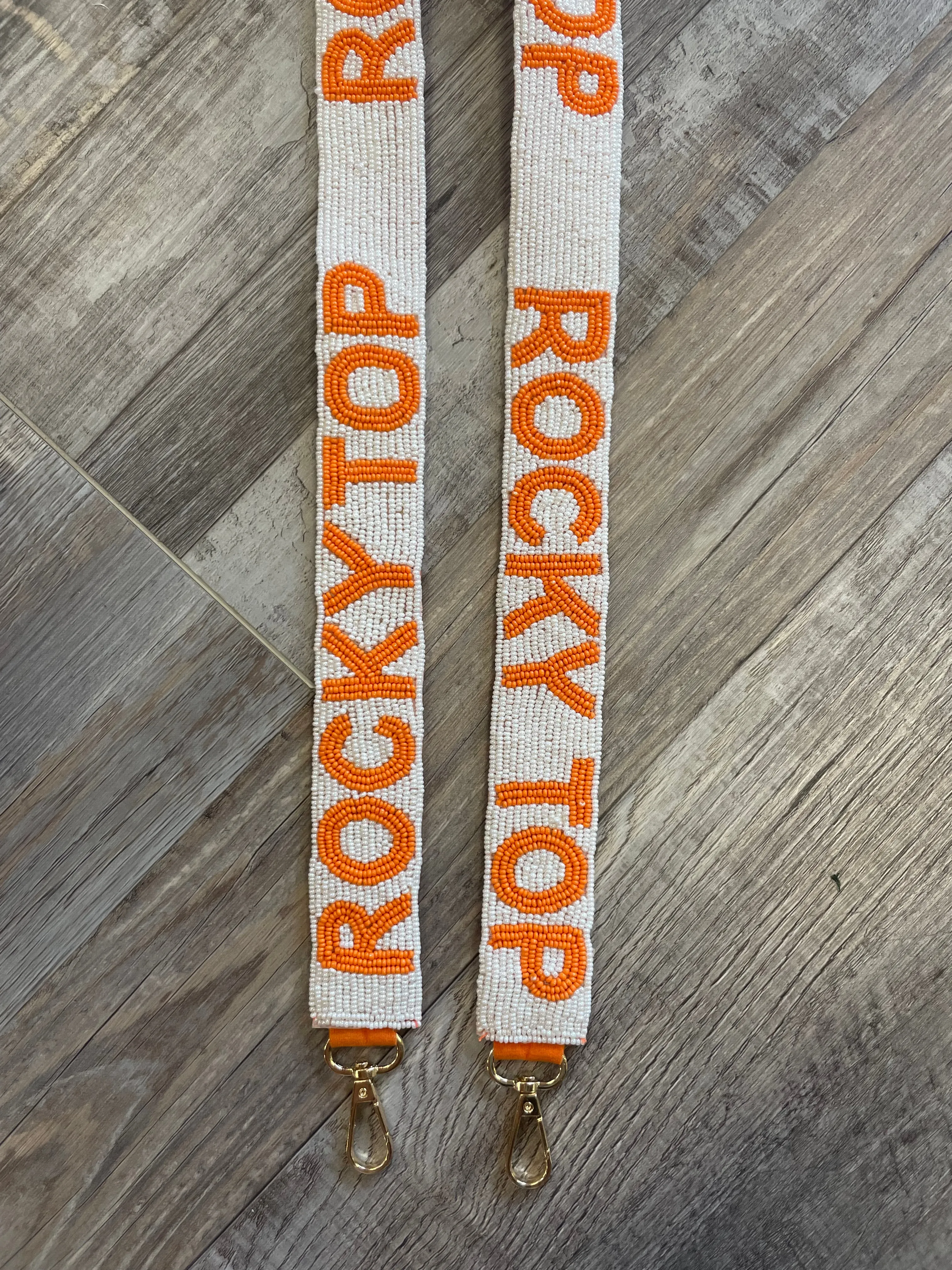 Rocky Top Beaded Purse Strap - White