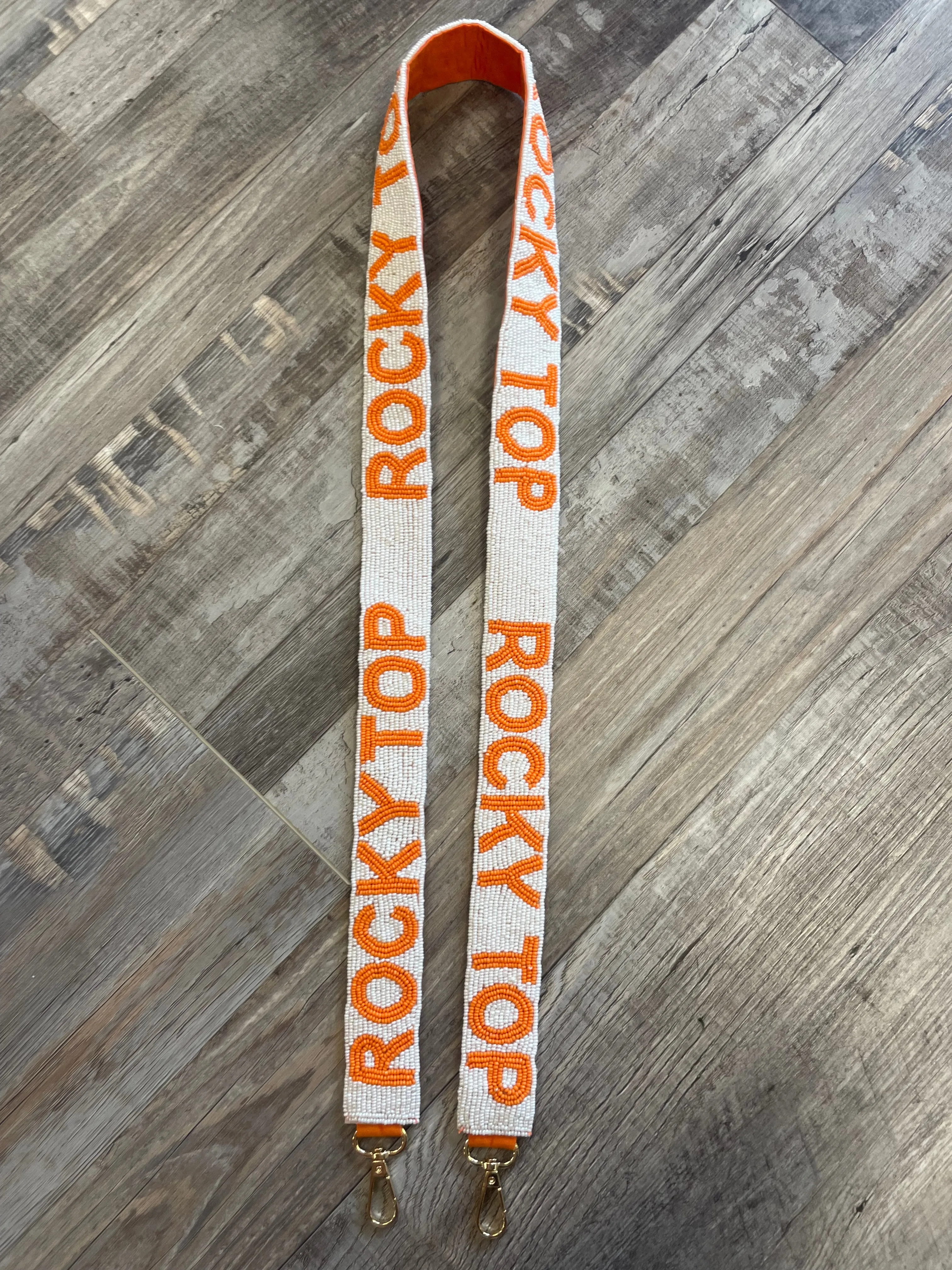 Rocky Top Beaded Purse Strap - White