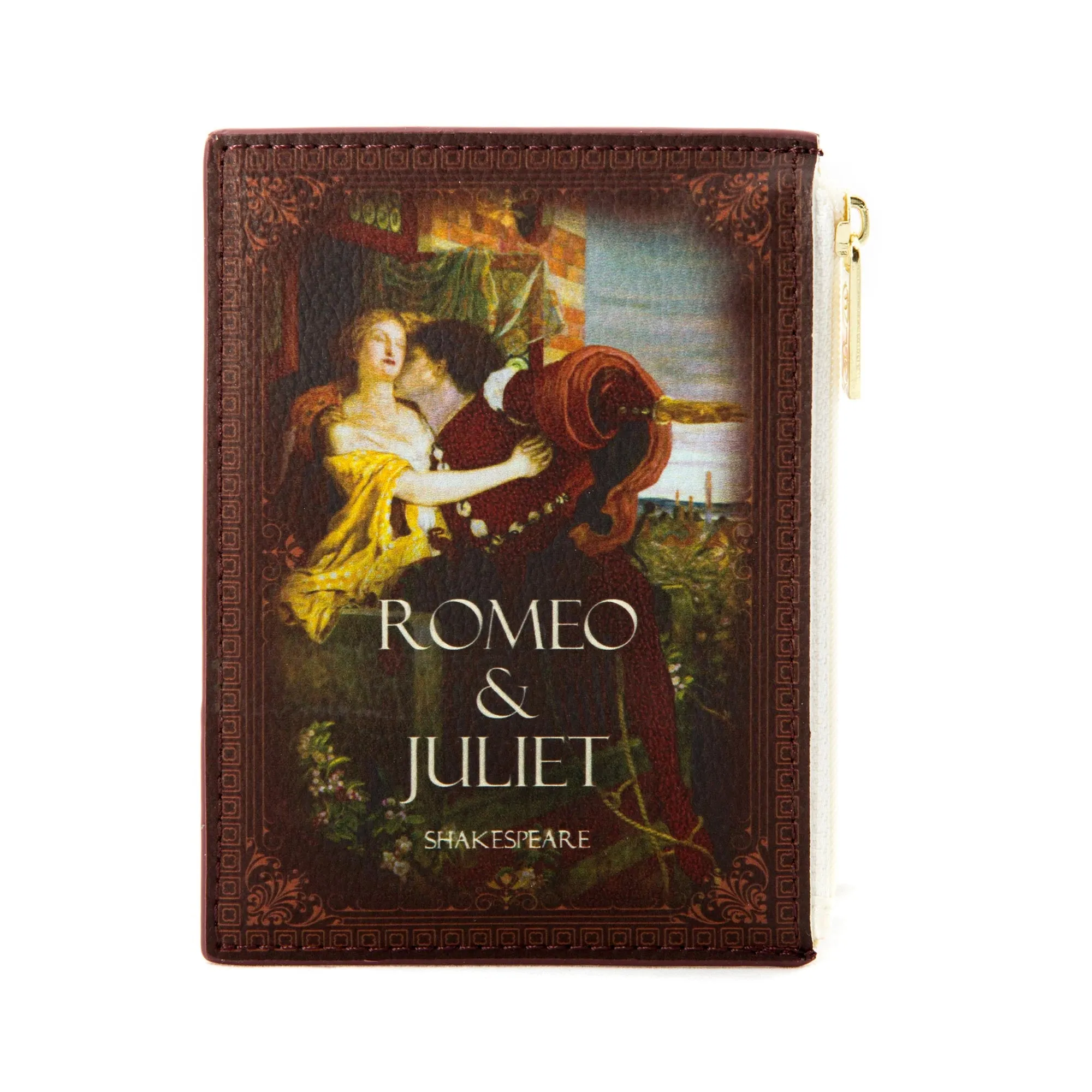 Romeo and Juliet Kiss Brown Book Coin Purse Wallet