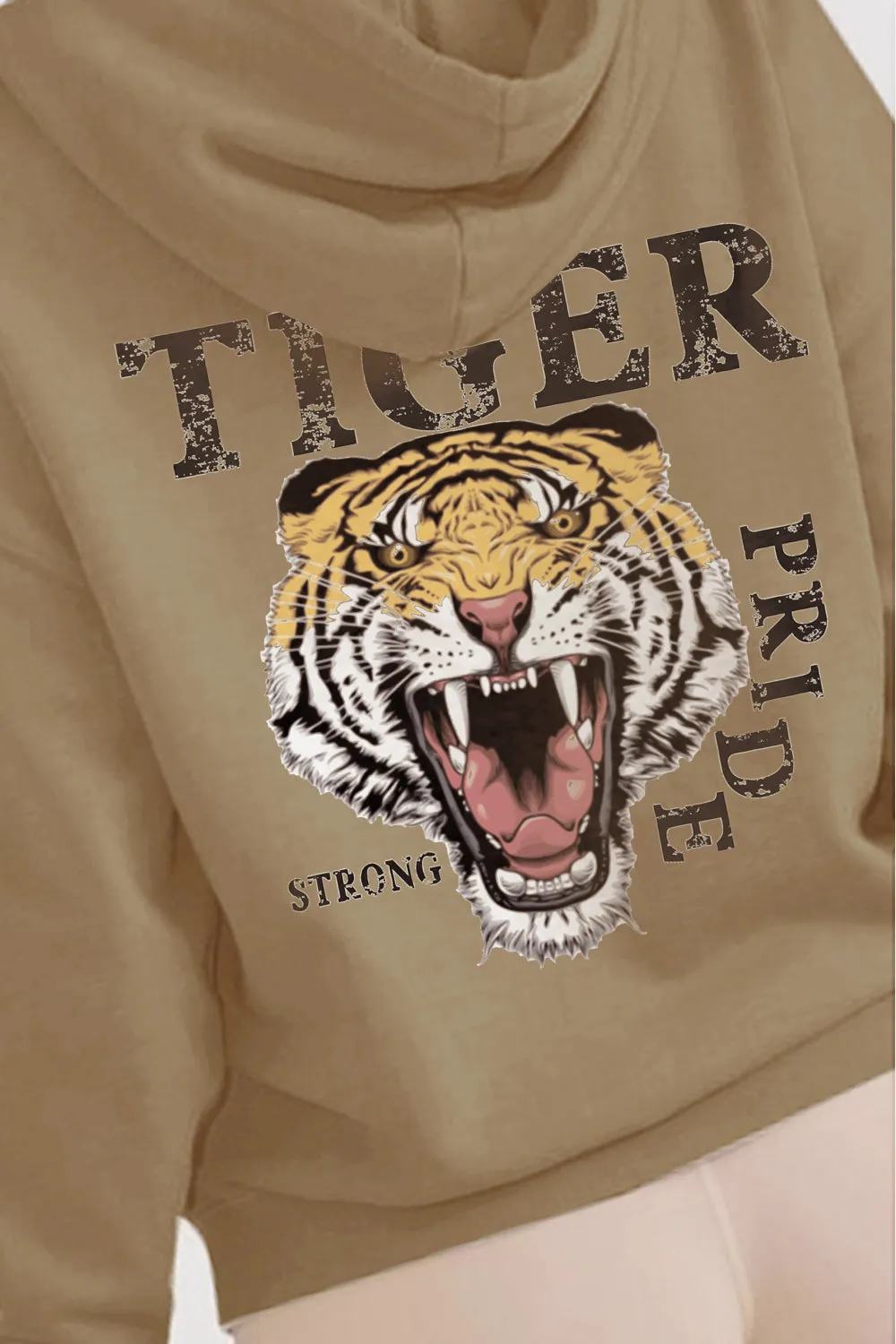 Simply Love Full Size TIGER STRONG PRIDE Graphic Hoodie